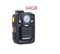Telecamera corporea, HD66-02 64GB HD 1296P Body Camera indossabile 2.0 LCD Police Mini Camera Videoregistratore Mini Body Cam Bodycam(64GB with controller)