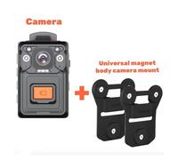 Telecamera corporea, Telecamera della polizia GPS HD 1512P, telecamera indossata dal corpo della batteria da 3500 mAh, DVR impermeabile con pulsante REC anteriore for la registrazione audio(128GB,Cam