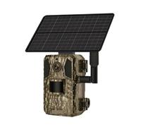 Telecamera Da Caccia Solare 4G Esterno For Visione Notturna 4 MP Rilevamento Movimento PIR Batteria 7800 MAh Fotocamera Impermeabile For Animali Selvatici Alta Risoluzione(4G Camera No Card)