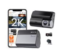Telecamera da cruscotto 4G LTE ULHD 2K, tre canali anteriore e posteriore 2K+1K+1K DVR per auto con ADAS DMS, supporto wifi APP Control, con riproduzione GPS log track, visione notturna, monitor
