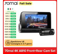 Telecamera da cruscotto 70mai 4K A810 150 ° FOV 3840*2160 HDR 60FPS AI Motion Detection ADAS GPS integrato Auto Car DVR A810 Spedizione dall'UE
