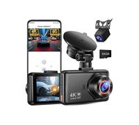 Telecamera da cruscotto anteriore e posteriore 4K/2K, Wi-Fi 5G integrato, schermo HD da 3 pollici, controllo tramite app, scheda SD da 64 GB