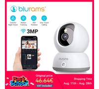 Telecamera da interno 2K per la sicurezza domestica, 360 ° Fotocamera per cani da compagnia con app telefonica, conversazione bidirezionale, chiamata one-touch, visione notturna, 2,4 GHz