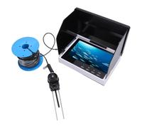 Telecamera da Pesca Subacquea, Touch Screen HD 1080p da 5 Pollici, Alta luminosità, 8000 MAh, Cavo da 98,4 Piedi, per la Pesca di Ghiaccio di Esplorazione Subacquea