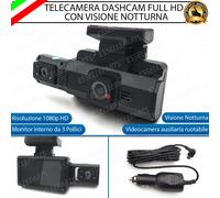 TELECAMERA DASH CAM FULL HD DVR 3" DISPLAY 170° GRANDANGOLO PER MERCEDES VITO