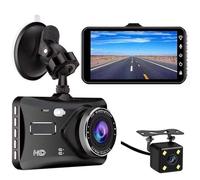 Telecamera di assistenza al parcheggio Touch screen da 4 pollici PER Dash Cam 1080P DVR per auto con doppia lente(B)
