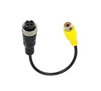 Telecamera di backup per auto a 4 pin, da maschio/femmina ad AV/femmina, adattatore per cavo multiplo, convertitore adattatore per monitor posteriore dell'auto (F) (4PinM-RCAW)