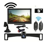 Telecamera di backup Wireless 12V Starlight Car Rear View HD Sistema parcheggio Monitor da 5 "per ritiro auto