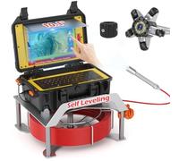 Telecamera di Ispezione 50M, Sanyioace 23MM Telecamera Ispezione Tubi con Trasmettitore a 512 Hz, Autolivellante, Contatore di Distanza Schermo Touch Screen da 10,1 Pollici, Batteria da 4500 mAh