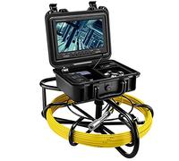 Telecamera di ispezione a doppia lente con schermo LCD HD, batteria da 4500 mAh, serpente staccabile per uso industriale e fognature