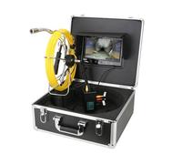 Telecamera di ispezione delle fognature di drenaggio,Telecamera di rilevamento della conduttura delle acque luride con display da 10 pollici con contatore,Endoscopio per condotte di drenaggio 1000TVL