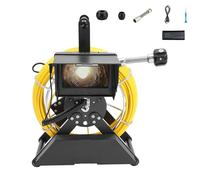 Telecamera di ispezione per fognature, portatile, con monitor LCD da 4,3 pollici, impermeabile IP68, 8 luci LED, grandangolo di 145° per uso professionale