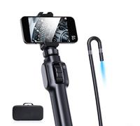Telecamera di ispezione periscopio a doppia lente, S43 8mm 360 Rotazione Pipeline Detector Telefono IP67 Impermeabile & Ricaricabile Telefono OTG Handheld Endoscopi