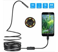 Telecamera di ispezione semirigida a forma di serpente, risoluzione HD 1920P, impermeabile, con doppia lente e luci LED regolabili per molteplici