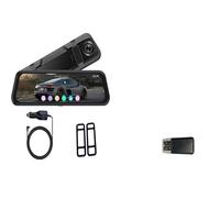 Telecamera di retromarcia 4K Dashcam 9,66 '' specchio Dash Car Camera 2.5K supporto WIFI GPS ADAS Touch Screen Video Recorder Black Box (128 GB, A60-6M RCC) (4K DVR Mirror-A60/64GB)