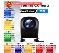 Telecamera di retromarcia AHD per auto 1280*720P impermeabile 170 gradi 8 led telecamera per la retromarcia del veicolo HD per visione notturna per tutte le auto