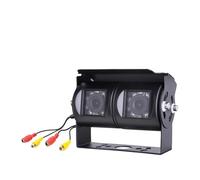 Telecamera Di Retromarcia Bianca A Doppia Lente Backup Per Camper CCD Con Doppia Lente Ad Angolo Regolabile Per Camion E Autobus Telecamera Posteriore(Black Camera-RCA)