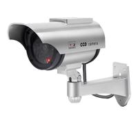 Telecamera di sicurezza a cupola CCTV, finta ad energia solare con LED lampeggiante, elevata somiglianza con la sorveglianza reale, facile i