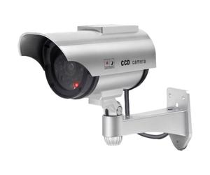 Telecamera di sicurezza a cupola CCTV, finta ad energia solare con LED lampeggiante, elevata somiglianza con la sorveglianza reale, facile i