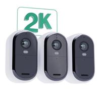 Telecamera di sicurezza Arlo Essential sorveglianza per esterni 2K 2K, pacco da 3 [VMC3350-100EUS]