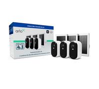 Telecamera di sicurezza da esterno Arlo Essential 2K con pannelli solari, confezione da 3 - Nouvo