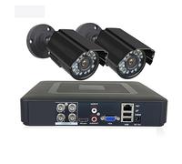 Telecamera di sicurezza, Di telecamere di sicurezza 1080P Registratore CCTV 4CH DVR 2PS AHD Analogico Visione notturna esterna Accesso remoto Set di videosorveglianza domestica(720P AHD Camer Kit)