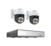 Telecamera di sicurezza, Di telecamere PTZ POE da 5 MP AI Rilevamento umano 4K 8CH Espandi 16CH NVR CCTV Set Kit di videosorveglianza di sicurezza esterna(None,2PCS 5MP Cameras)