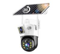 Telecamera di sicurezza esterna, Telecamera Sim 4G Solare 8MP 4K Videocamera esterna a bassa potenza Visione notturna Audio bidirezionale PIR CCTV IP Camara con pannello solare Telecamera di sicurezza