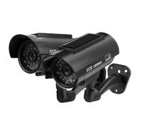 Telecamera di Sicurezza Finta, Telecamera Fittizia Impermeabile Ad Energia Solare con Luce LED Lampeggiante per Uso Interno Ed Esterno