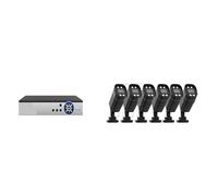 Telecamera di sicurezza, Kit Di Sicurezza For Telecamere CCTV 8CH Telecamere Di Sorveglianza AHD Da 5 MP DVR Set Face Detect Visione Notturna A Infrarossi(3T,8CH 6pcs 5MP Cam)