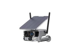 Telecamera di sicurezza solare 4K HD 8MP 180° angolo visione ultra ampio 4G Visione notturna esterna da 128 GB POE con zoom 4X Rilevamento del movimento(WIFI 8MP Add 128GB)