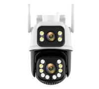 Telecamera di sicurezza, telecamera IP PTZ a doppio schermo con doppio obiettivo 8MP 4K, for esterni, 4MP HD, rilevamento umano, protezione di sicurezza, sorveglianza CCTV, for sicurezza domestica est