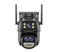 Telecamera di sicurezza, Telecamera IP WiFi HD 4K da 8 MP for esterni, zoom 8x, tripla lente, doppio schermo, PTZ, monitoraggio automatico, videosorveglianza CCTV for la sicurezza domestica(ADD 128G)