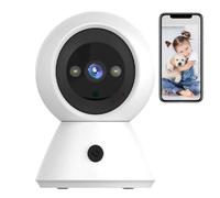 Telecamera di sicurezza Visionary Guard, 2K HD WiFi con visuale panoramica a 360, crittografia completa per la sicurezza dei dati, audio b