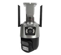 Telecamera di Sicurezza Wi-Fi, Telecamera di Sicurezza da 400 W, Bidirezionale, Visione Notturna, 100-240 V, IP66, Impermeabile, ABS per Esterni (Spina europea)