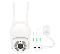 Telecamera di Sicurezza WiFi da Esterno, Cupola Rotante, Visione Notturna con Proiettore, Audio Bidirezionale, 100-240V