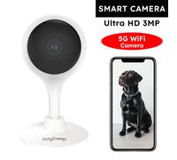 Telecamera di Sorveglianza BoyKeep 3MP 5/2.4GHz WiFi per Interni, Mini Telecamera IP Intelligente per Sicurezza Domestica e Monitoraggio Animali Domestici 24/7 K10