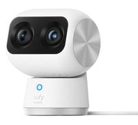 eufy Security Indoor Cam S350, telecamera con due obiettivi di sicurezza con risoluzione 4K UHD con zoom 8× e PTZ a 360°, ideale per baby monitor/telecamera per animali domestici/sicurezza domestica