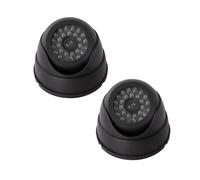 Telecamera di sorveglianza falsa alimentata a batteria Aspetto realistico LED lampeggiante luce per la prevenzione dei furti di sicurezza esterna ABS telecamera falsa per la sicurezza del garage