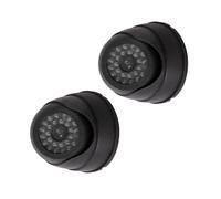 Telecamera di sorveglianza falsa alimentata a batteria Aspetto realistico LED lampeggiante per prevenzione furti Telecamera di sicurezza finta con LED lampeggiante