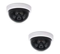 Telecamera di sorveglianza finta realistica con luce LED lampeggiante, funzionamento a batteria, design resistente alle intemperie per protezione esterna, facile installazione, falsa prevenzione CCTV