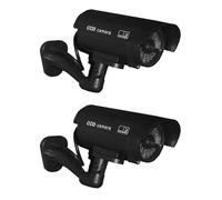 Telecamera di sorveglianza fittizia di sicurezza a circuito chiuso con luce LED rossa per uso interno esterno