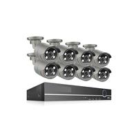 Telecamera di sorveglianza, Kit NVR POE 8CH HD 4MP Di Sicurezza CCTV H.265 Face Detect Telecamera IP Bidirezionale For Esterni Set Di Videosorveglianza P2P(None,8CH NVR 8 Cameras)