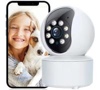 Telecamera di sorveglianza WiFi interna di sicurezza con rilevamento del movimento e visione notturna, telecamera IP 1080P | telecamera sorveglianza per cani e bambini, audio bidirezionale compatibile