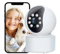 Telecamera di sorveglianza WiFi interna, telecamera IP 1080P di sicurezza con rilevamento del movimento e visione notturna, telecamera di sorveglianza del bambino con audio bidirezionale, compatibile