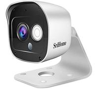 Telecamera di Sorveglianza WiFi SriHome, Telecamera WiFi Interno ed Esterno 1296p Rilevazione di Movimento, Audio Bidirezionale Visione Notturna e IP66 Impermeabile