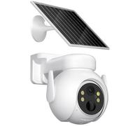 Telecamera di sorveglianza WiFi XO CR10 - Motorizzata a 355° - Rilevamento del movimento - Visione notturna - IP66 - Audio bidirezionale - Pannello solare