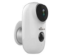 Telecamera di Video sorveglianza Wi-Fi Esterna a batteria senza Fili wireless con PIR Rilevamento del Movimento Audio Bidirezionale IR Visione Notturna IP65 Impermeabile di Hom-io