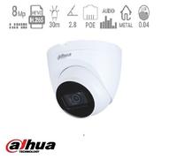 TELECAMERA DI VIDEOSORVEGLIANZA DAHUA IPC-HDW1830T-S6 POE 8 MP 2.8 METAL AUDIO