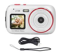 Telecamera digitale 72MP 2,5k a doppia schermata 16x zoom digitale Autofocus Anti shake telecamera selfie HD per fotografia di viaggio Vlogging ABS integrato nella batteria da 750 (Argento)